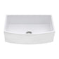 Ruvati 33" Fireclay Bow Front Farmhouse Kitchen Sink - RVL2398