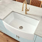 Ruvati 33" Fireclay Bow Front Farmhouse Kitchen Sink - RVL2398