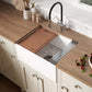 Ruvati 24" Fireclay Workstation Farmhouse Kitchen Sink White - RVL2484WH