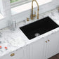 Ruvati 27" Fireclay Dual-Mount Kitchen Sink Single Bowl - RVL2707
