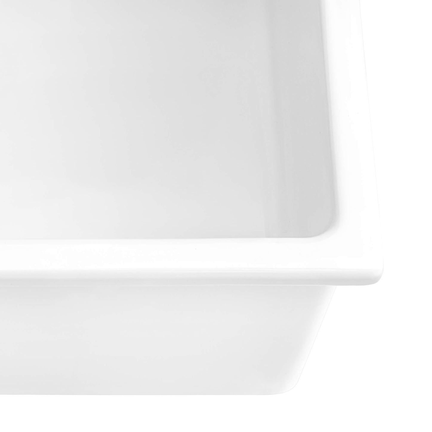 Ruvati 27" Fireclay Dual-Mount Kitchen Sink Single Bowl - RVL2707
