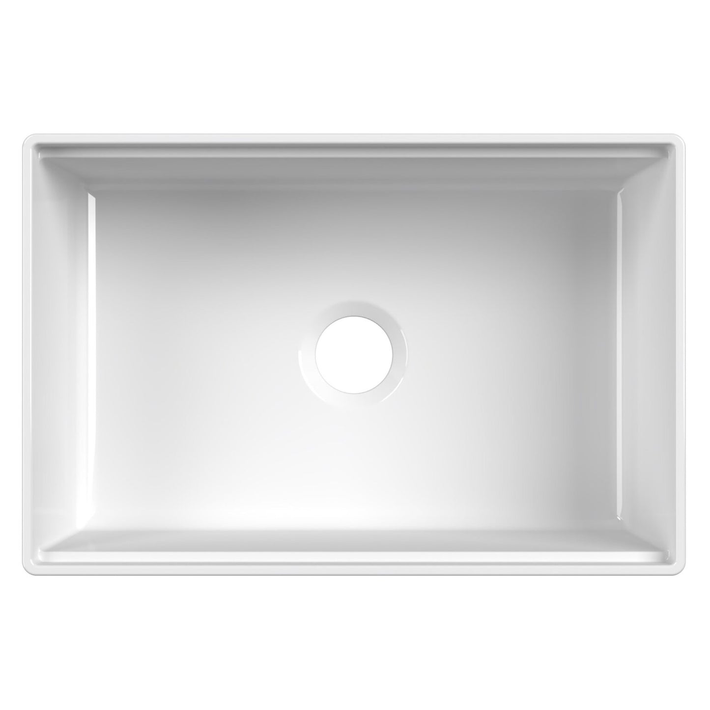 Ruvati 27" Fireclay Workstation Farmhouse Kitchen Sink White - RVL2781WH