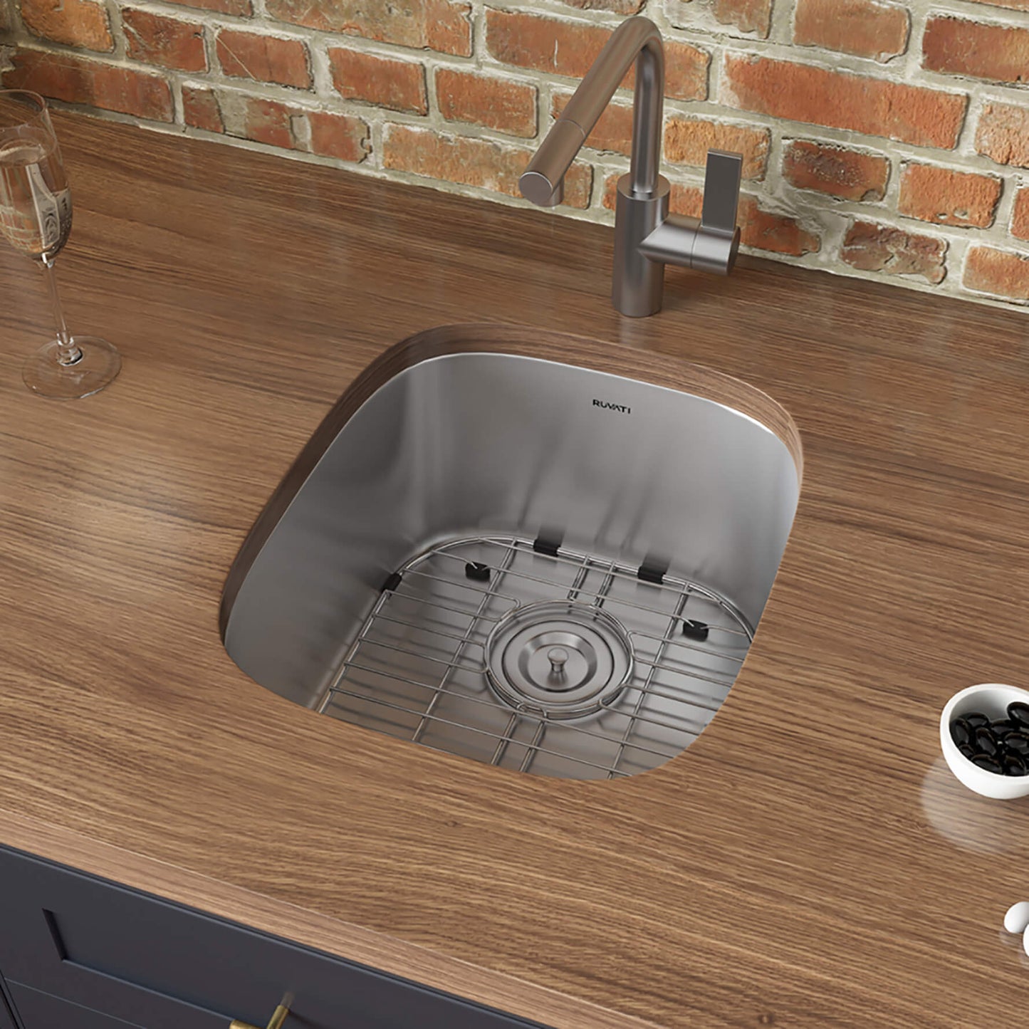 Ruvati 15" Undermount Bar Prep Sink Single Bowl - RVM4110