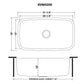 Ruvati 32" Undermount Kitchen Sink Single Bowl - RVM4200