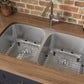 Ruvati 32" Undermount Kitchen Sink 50/50 Double Bowl - RVM4300