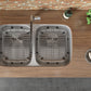Ruvati 32" Undermount Kitchen Sink 50/50 Double Bowl - RVM4300