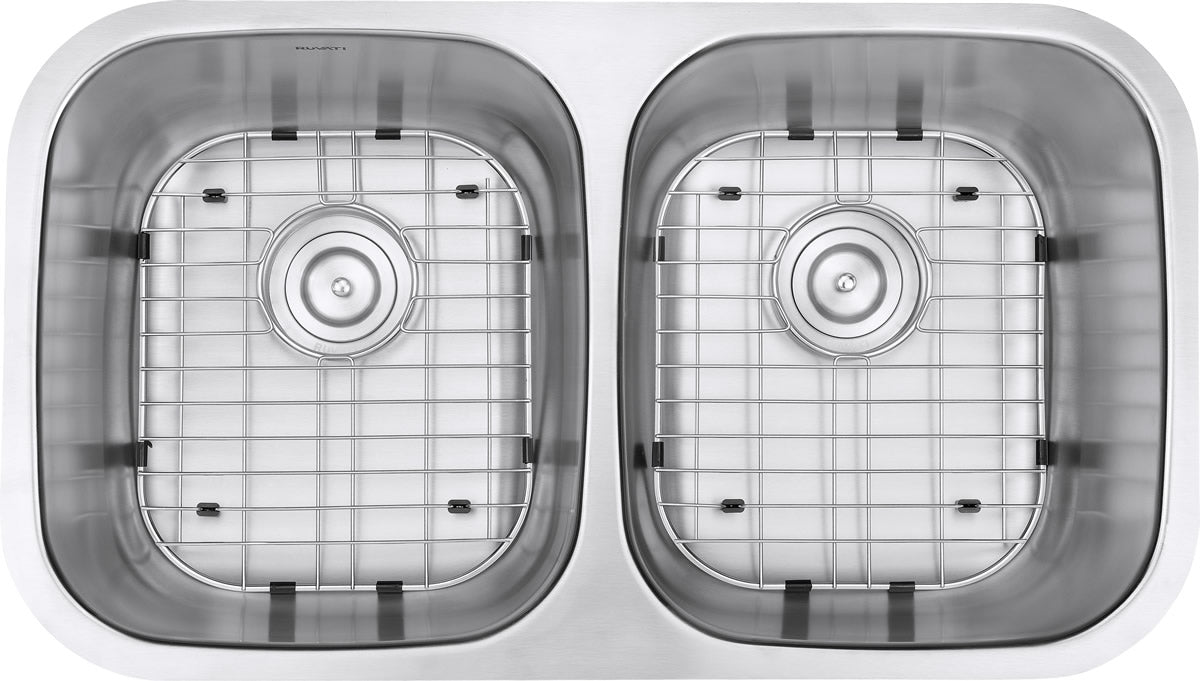 Ruvati 32" Undermount Kitchen Sink 50/50 Double Bowl - RVM4300