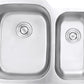 Ruvati 29" Undermount Kitchen Sink 60/40 Double Bowl - RVM4500