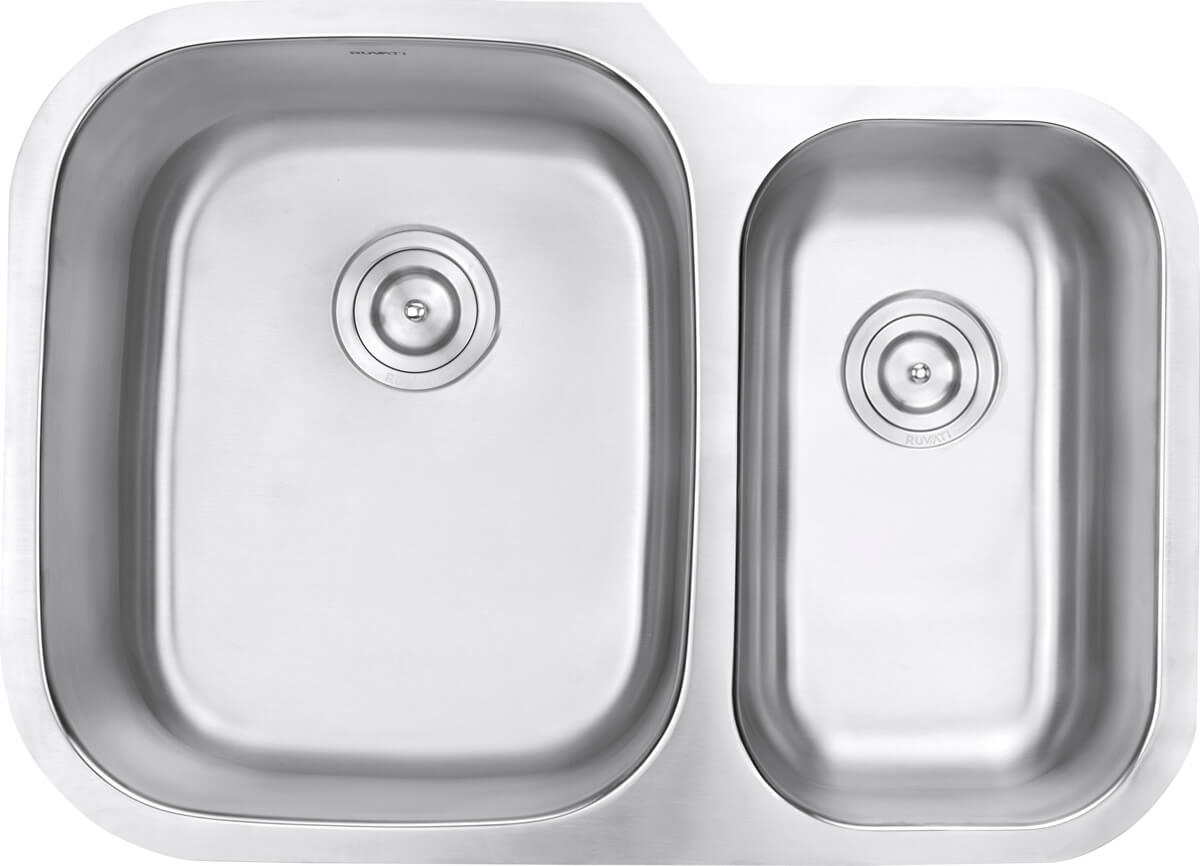 Ruvati 29" Undermount Kitchen Sink 60/40 Double Bowl - RVM4500