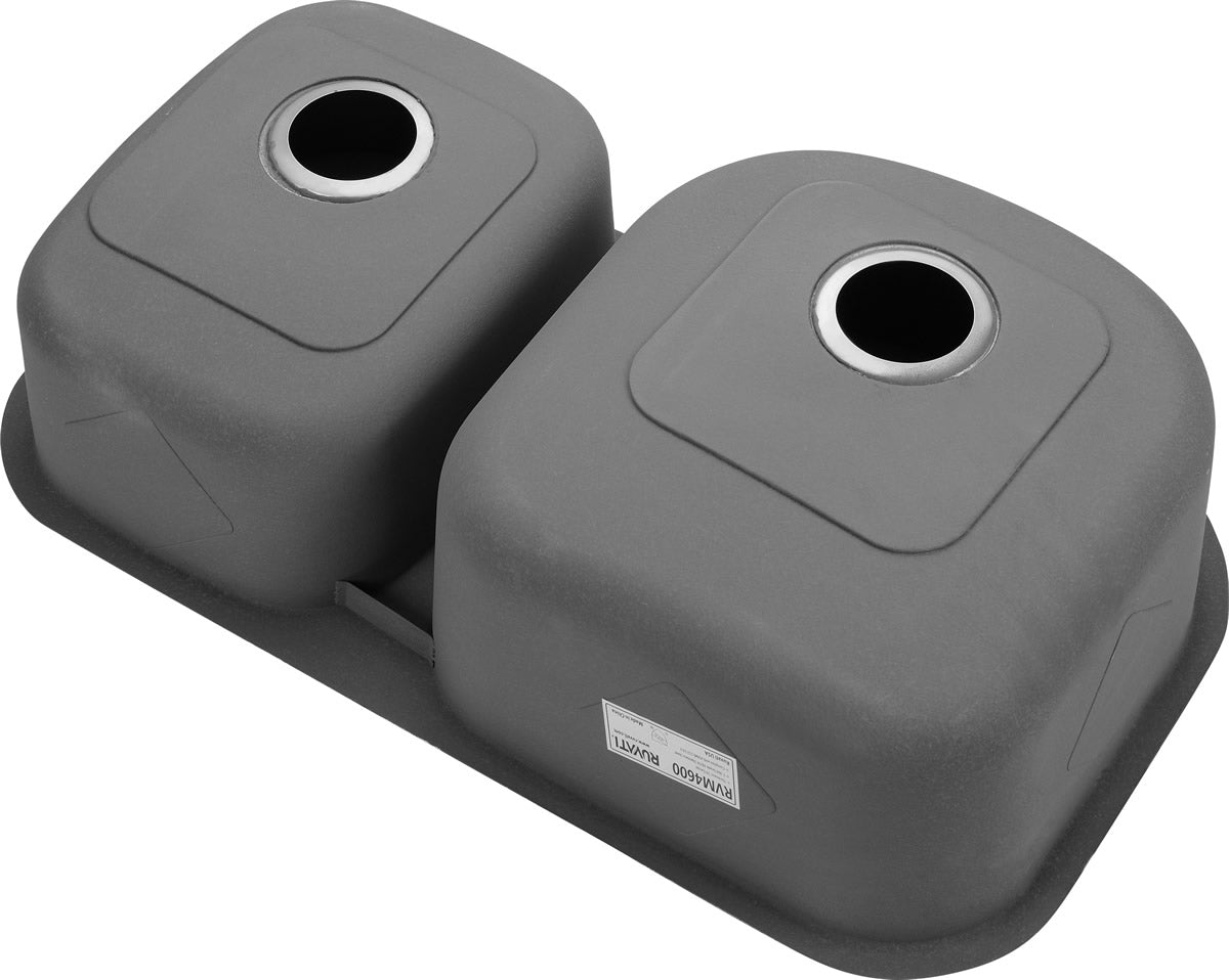 Ruvati 34" Undermount Kitchen Sink 60/40 Double Bowl - RVM4600