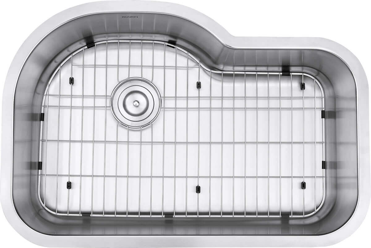 Ruvati 32" Undermount Kitchen Sink Single Bowl - RVM4700 with a spacious design and protective grid.