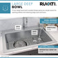 Ruvati 33" Topmount Kitchen Sink Single Bowl - RVM5001
