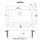 Ruvati 33" Topmount Kitchen Sink Single Bowl - RVM5001