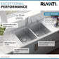 Ruvati 33" Topmount Kitchen Sink 50/50 Double Bowl - RVM5150