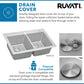 Ruvati 33" Topmount Kitchen Sink 50/50 Double Bowl - RVM5150