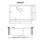 Ruvati 27" Undermount Workstation Kitchen Sink Single Bowl - RVM5227