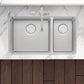 Ruvati 32" Undermount Kitchen Sink 70/30 Double Bowl - RVM5300