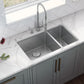 Ruvati 32" Undermount Kitchen Sink 70/30 Double Bowl - RVM5300