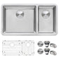 Ruvati 32" Undermount Kitchen Sink 70/30 Double Bowl - RVM5300