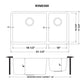 Ruvati 32" Undermount Kitchen Sink 70/30 Double Bowl - RVM5300