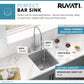 Ruvati 15" Undermount Bar Prep Kitchen Sink Single Bowl - RVM5815
