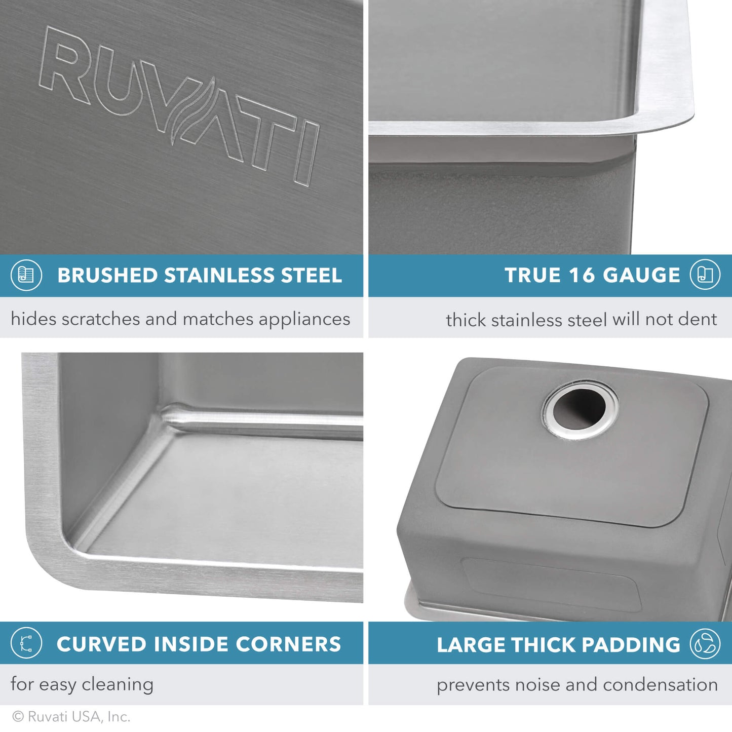 Ruvati 15" Undermount Bar Prep Kitchen Sink Single Bowl - RVM5815