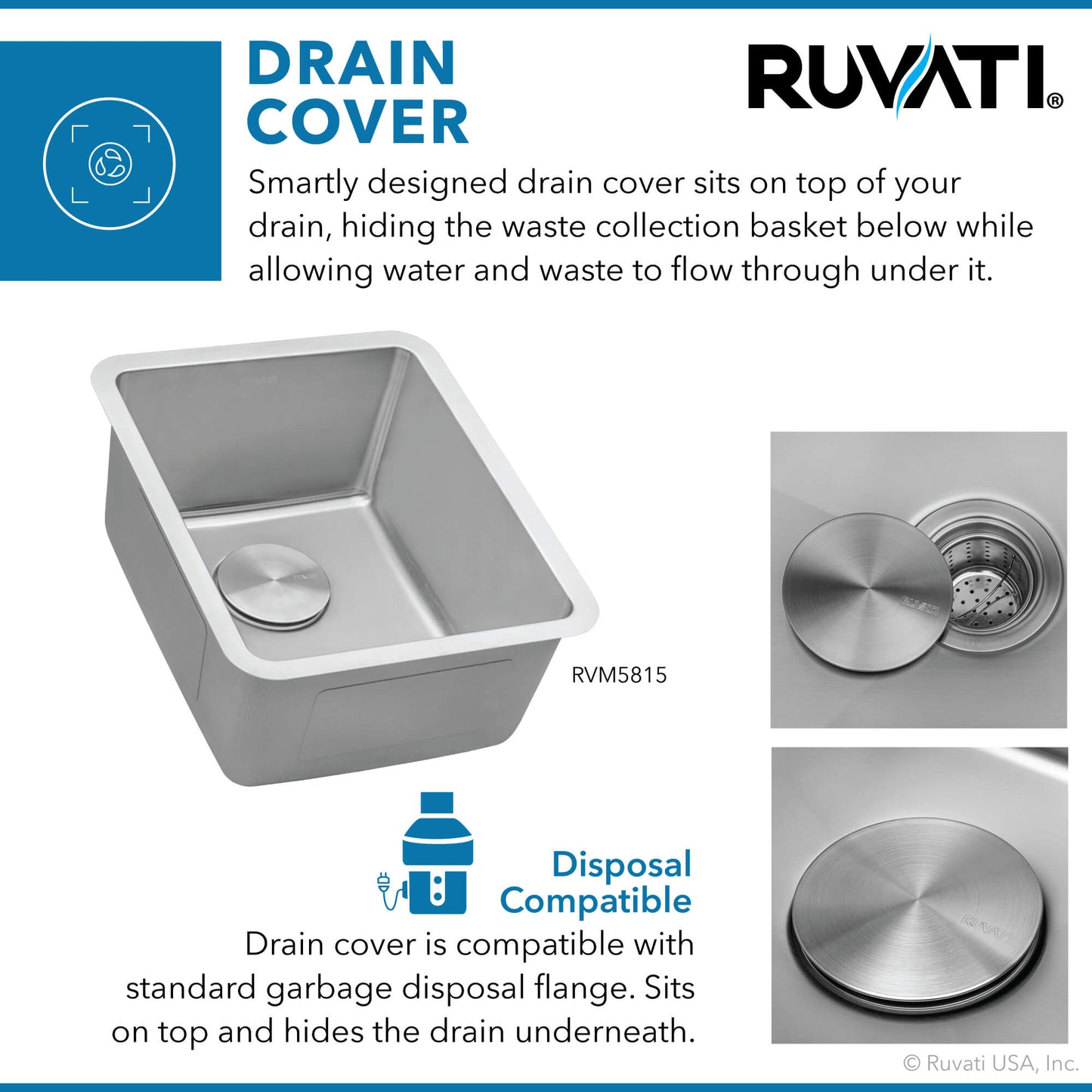 Ruvati 15" Undermount Bar Prep Kitchen Sink Single Bowl - RVM5815