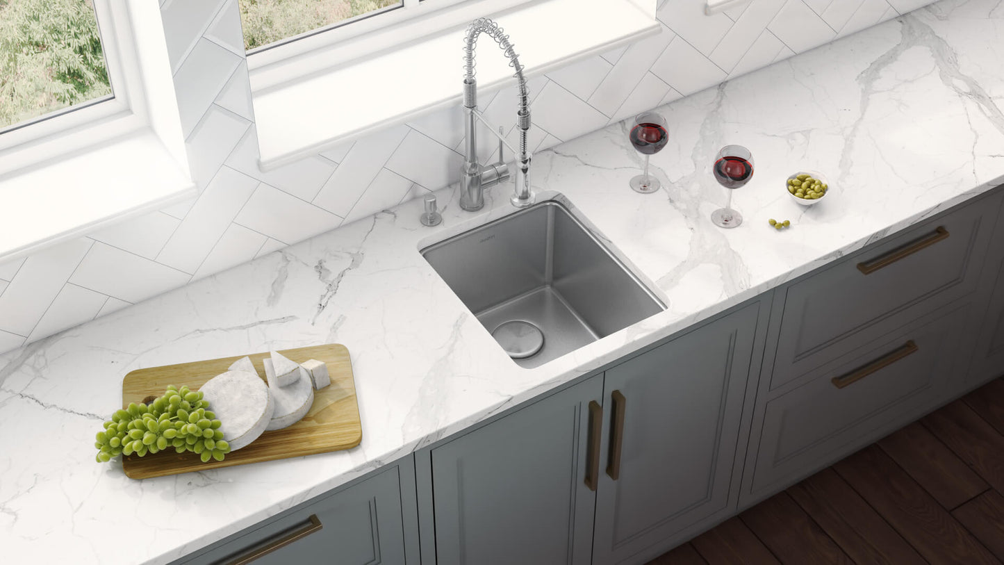 Ruvati 15" Undermount Bar Prep Kitchen Sink Single Bowl - RVM5815
