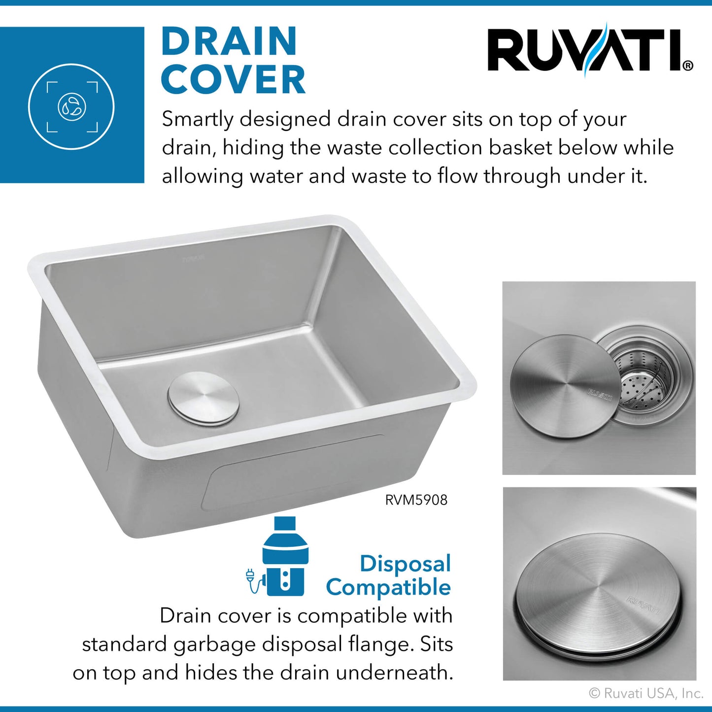 Ruvati 23" Undermount Bar Prep Kitchen Sink Single Bowl - RVM5908