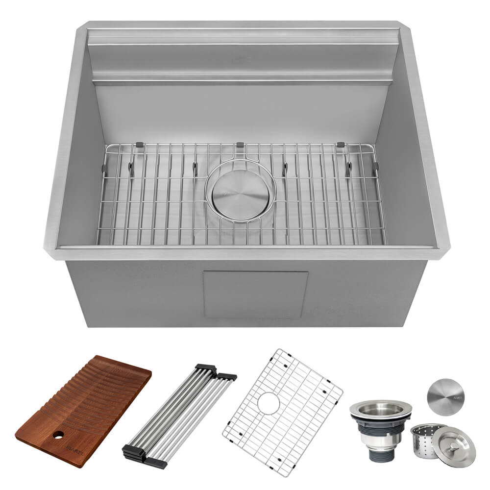 Ruvati 23" Deep Laundry Workstation Sink with Washboard - RVU6525