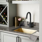 Thompson Rivera 17 inch square hand-hammered semi-satin brass bar and prep sink, KPU-1715HPB