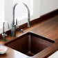 Undermount or drop-in Thompson Rivera hand-hammered antique copper bar and prep sink, KPU-1715HA