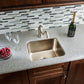 Thompson Rivera 17 inch square hand-hammered nickel bar and prep sink, KPU-1715BRN