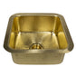 Nantucket SQRB-7MF 16.625-inch hand-hammered matte brass square bar sink, view 3