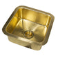 Nantucket SQRB-7MF 16.625-inch hand-hammered matte brass square bar sink, view 5