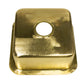 Nantucket SQRB-7MF 16.625-inch hand-hammered matte brass square bar sink, view 6