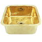 Nantucket SQRB-7SM 16.625-inch smooth polished brass square bar sink, view 2