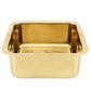 Nantucket SQRB-7SM 16.625-inch smooth polished brass square bar sink, view 3