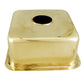 Nantucket SQRB-7SM 16.625-inch smooth polished brass square bar sink, view 4