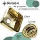 Nantucket SQRB-7 brass bar sink with 3.5 KDPB polished brass drain
