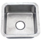 Nantucket SQRS-7MF 16.5-inch hand-hammered satin stainless steel square bar sink, view 2