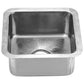 Nantucket SQRS-7MF 16.5-inch hand-hammered satin stainless steel square bar sink, view 3