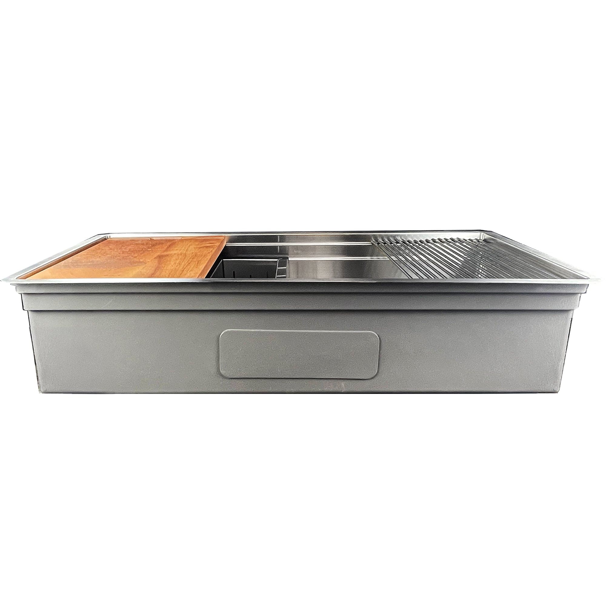 Nantucket 42" Pro Series Large Prep Station Single Bowl Stainless Steel Kitchen Sink with Compatible Accessories - SR-PS-4220-16