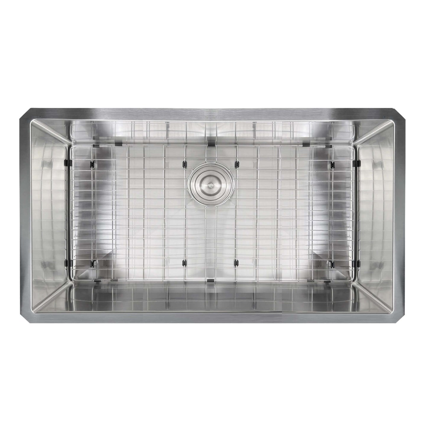 Nantucket 32" Pro Series Large Rectangle Single Bowl Undermount Small Radius Stainless Steel Kitchen Sink SR3219-16 top view