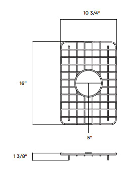 Latoscana Small Stainless Steel Grid for 33 Fireclay Double Bowl Farmhouse Sink, SSG-LTD3319S