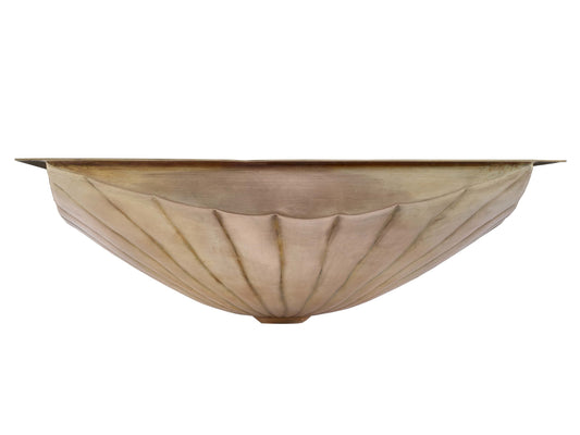 Thompson San Miguel 20" Ribbed Antique Satin Gold Rectangular Bathroom Sink - BSU-2OASG