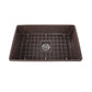 Nantucket T-FCFS30CB 30-inch coffee brown fireclay farmhouse sink, view 2