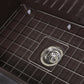 Nantucket T-FCFS30CB 30-inch coffee brown fireclay farmhouse sink, view 3