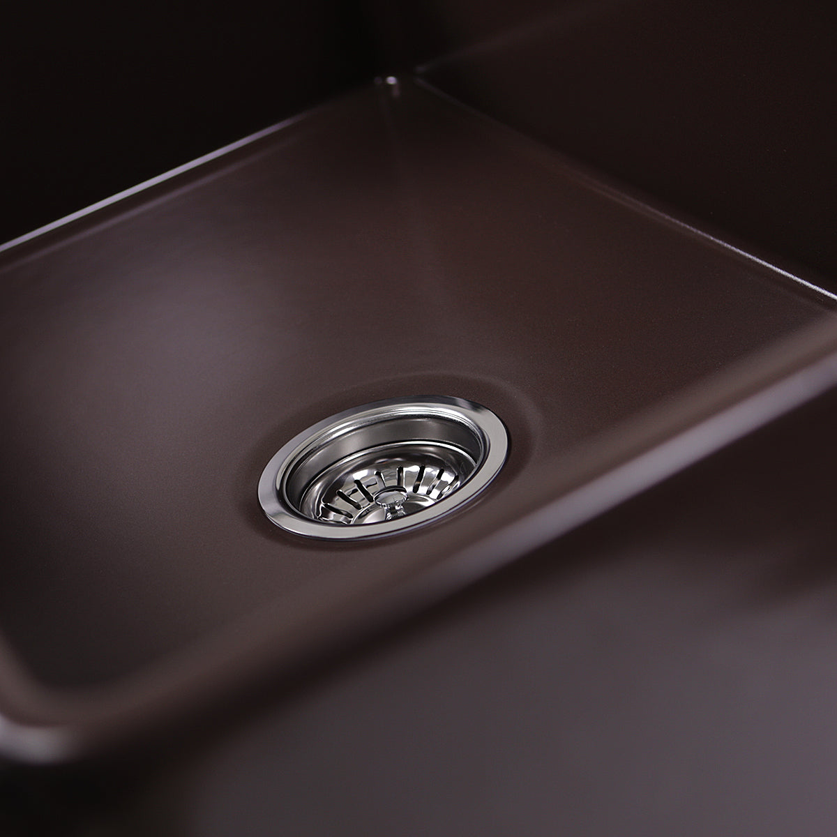 Nantucket T-FCFS30CB 30-inch coffee brown fireclay farmhouse sink, view 6