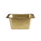 Side view of the Thompson Traders Tamayo Hammered brass bar sink